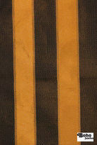 Black & Bronze Diamond Stripe Jacquard Woven Fabric - Boho Fabrics - Jacquard, Woven