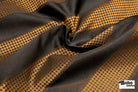 Black & Bronze Diamond Stripe Jacquard Woven Fabric - Boho Fabrics - Jacquard, Woven
