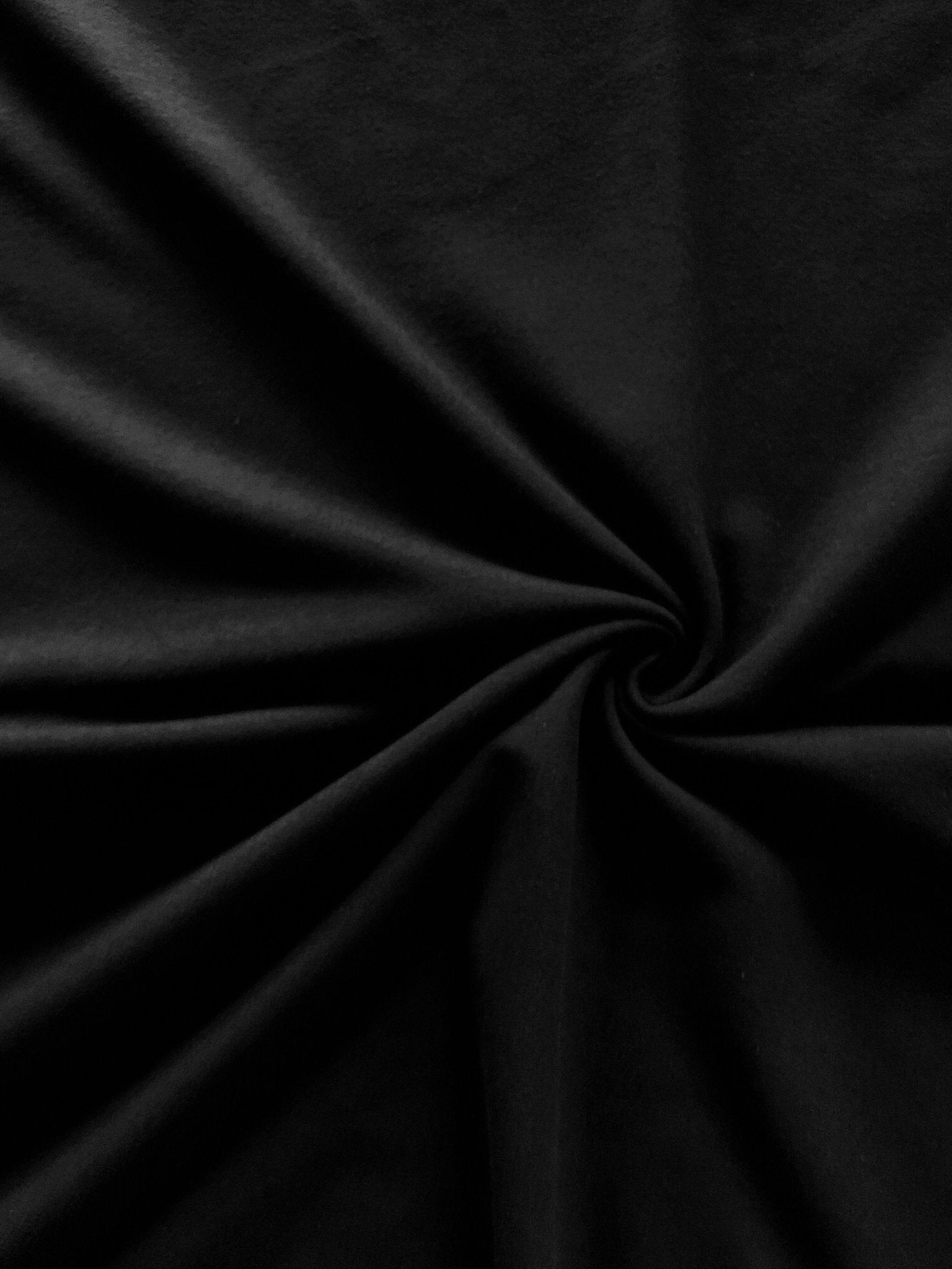 Black Cotton French Terry Knit Fabric - Boho Fabrics