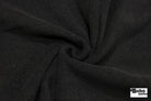 Black, Fleece Fabric - Boho Fabrics - Wool Coating, Woven
