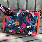 Black Floral Vinyl - Boho Fabrics - Vinyl Fabric