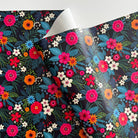 Black Floral Vinyl - Boho Fabrics - Vinyl Fabric