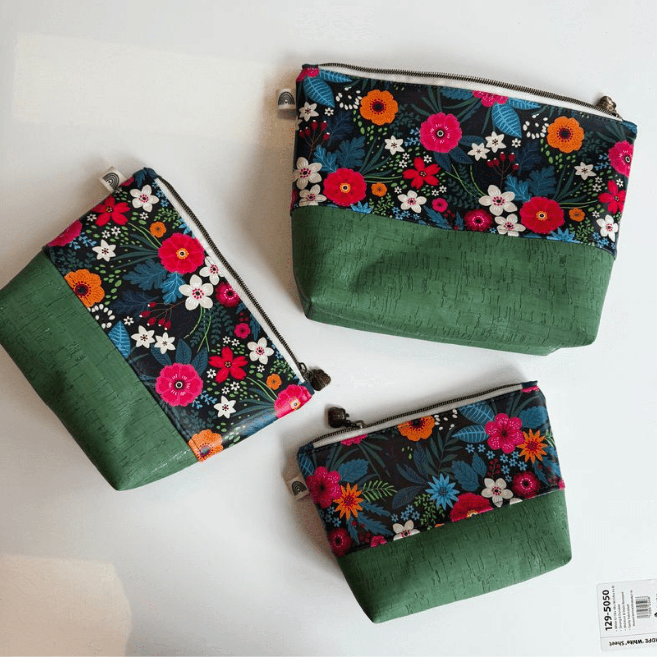 Black Floral Vinyl - Boho Fabrics - Vinyl Fabric