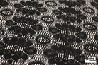 Black, Geometric Floral Lace Fabric - Boho Fabrics - Special Occasion Fabric