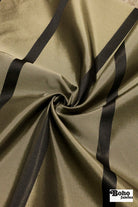Black & Gold Stripe Jacquard Woven Fabric - Boho Fabrics - Jacquard, Woven