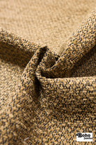Black & Gold Tweed Velour Upholstery Woven Fabric - Boho Fabrics - Home Dec. & Upholstery Fabric
