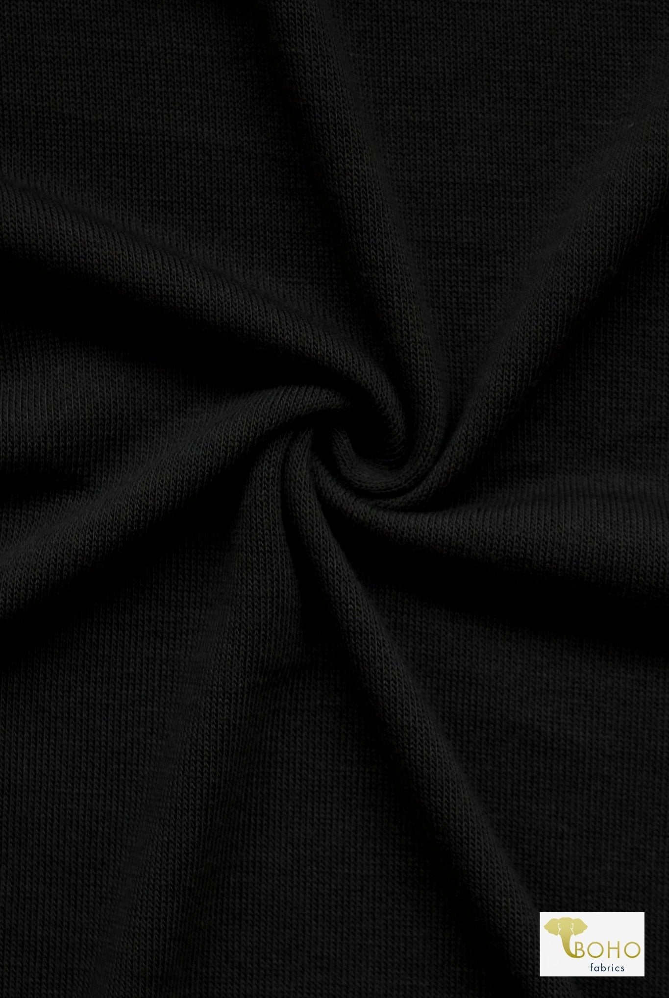 Black, Hacci Sweater Knit - Boho Fabrics