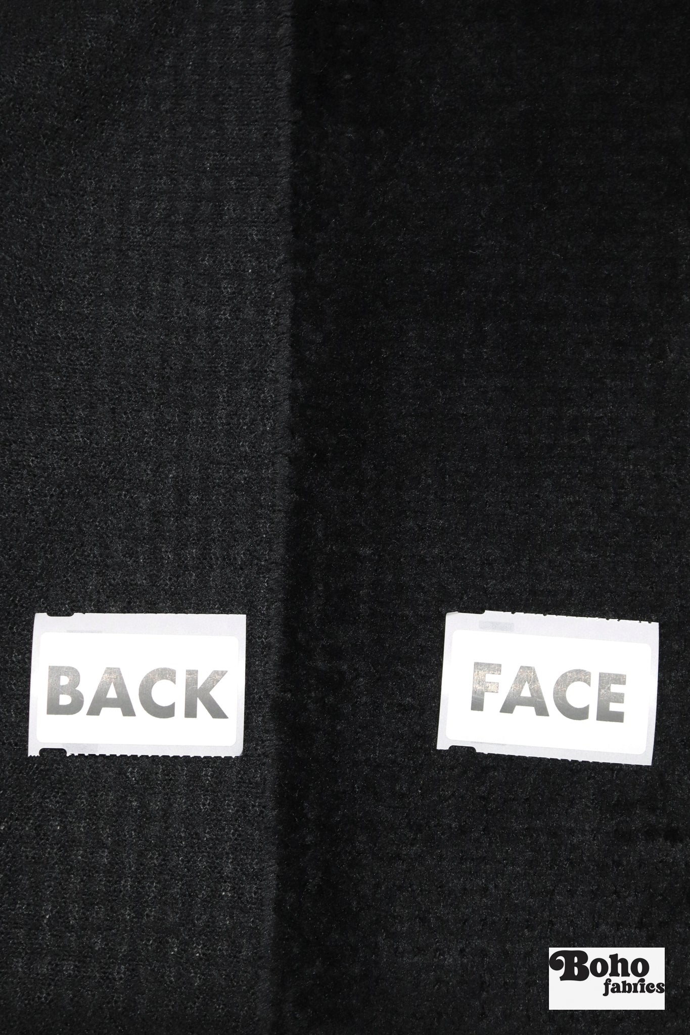 Black, High Loft Grid Fleece Fabric by Polartec, featuring Recycled Polyester - Boho Fabrics - Performance Fabrics