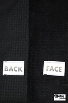 Black, High Loft Grid Fleece Fabric by Polartec, featuring Recycled Polyester - Boho Fabrics - Performance Fabrics