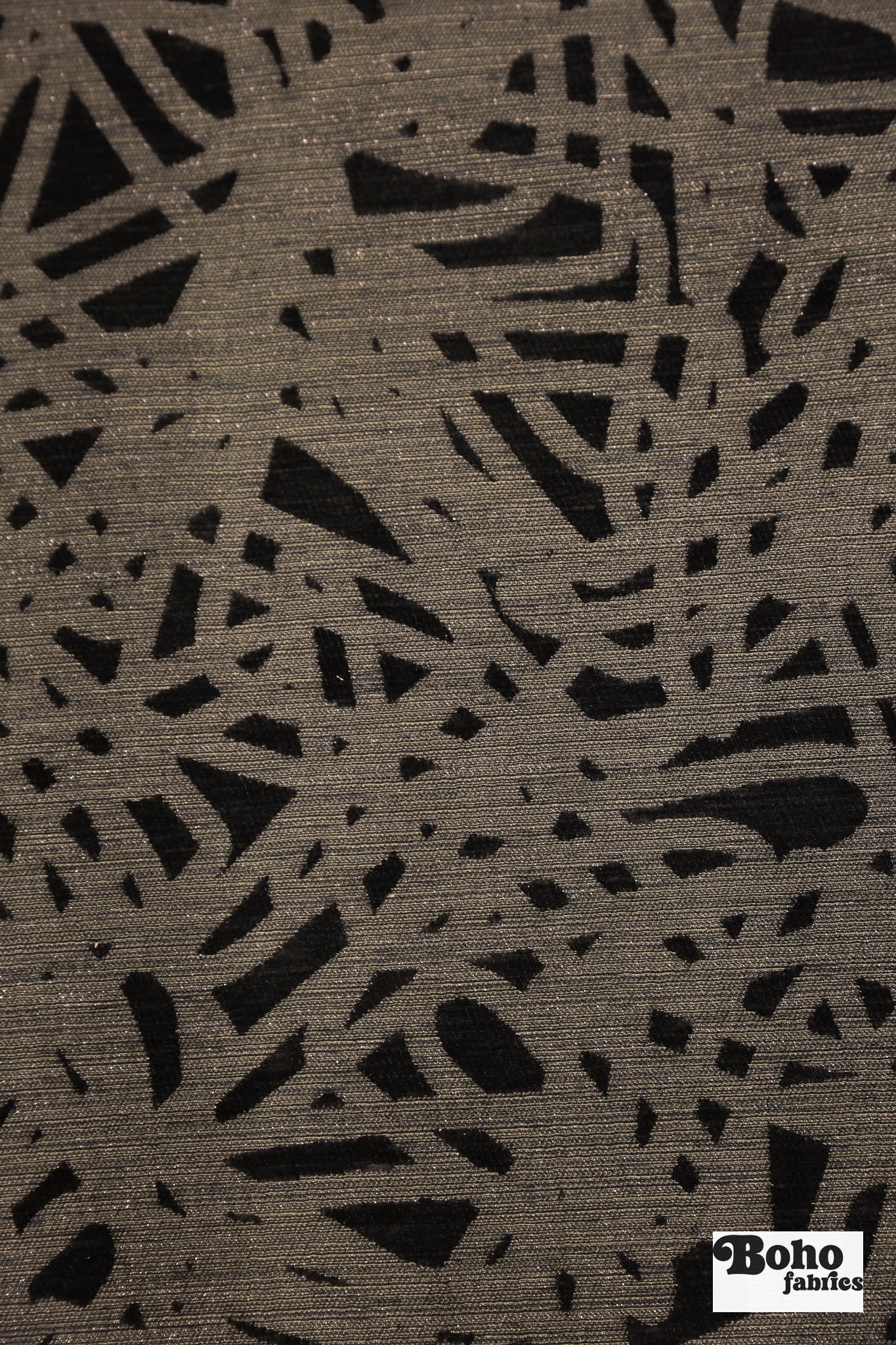 Black & Metallic Abstract Upholstery Woven Fabric - Boho Fabrics - Home Dec. & Upholstery Fabric