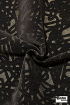 Black & Metallic Abstract Upholstery Woven Fabric - Boho Fabrics - Home Dec. & Upholstery Fabric