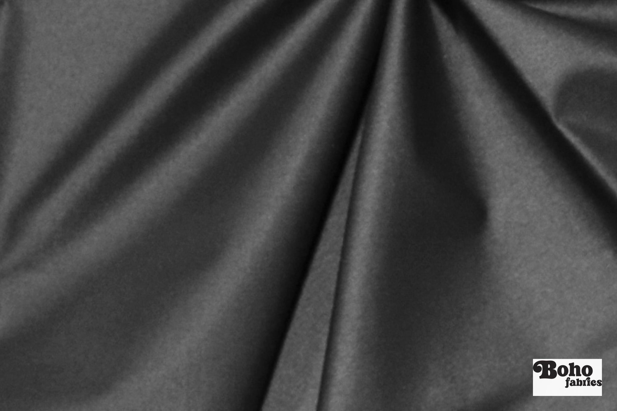 Black Midweight Cordura Nylon Fabric — Water - Resistant Designer Deadstock - Boho Fabrics - Performance Fabric, Woven