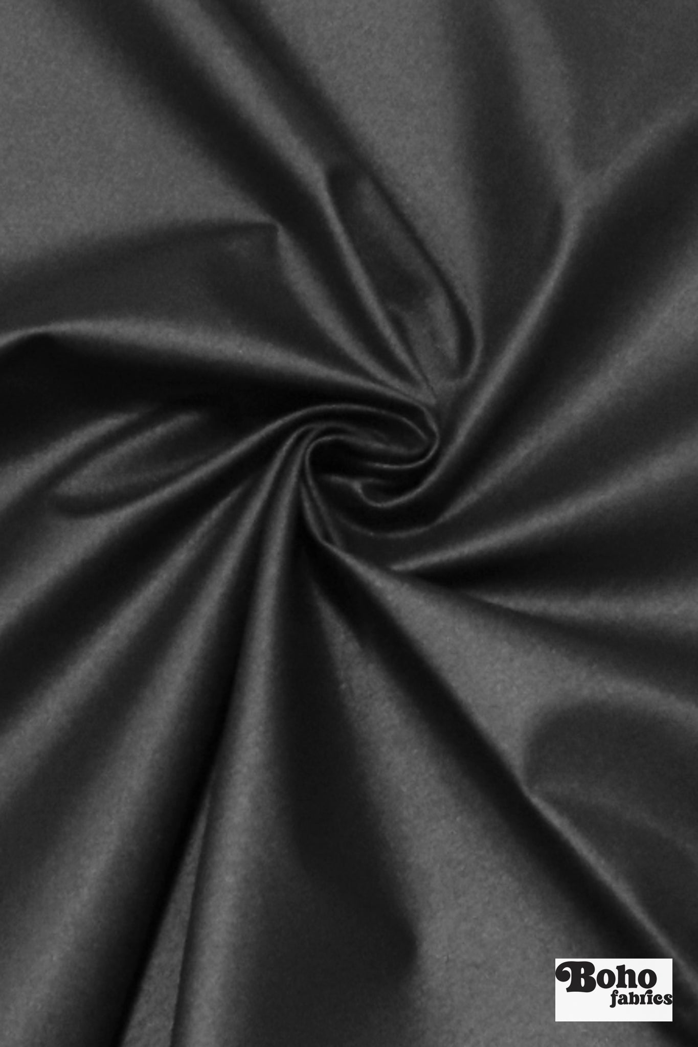 Black Midweight Cordura Nylon Fabric — Water - Resistant Designer Deadstock - Boho Fabrics - Performance Fabric, Woven