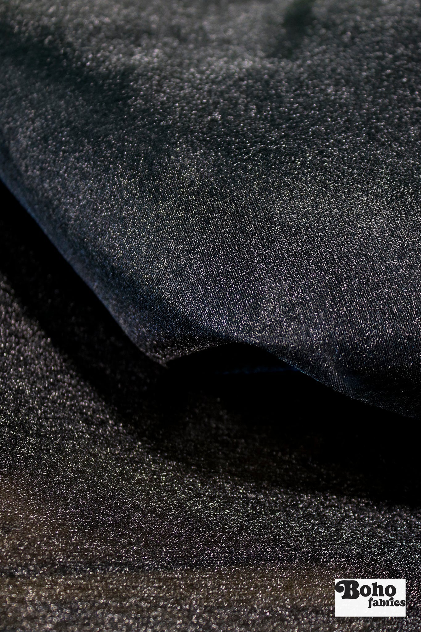 Black, Organza Shimmer, Woven Fabric - Boho Fabrics - Organza, Woven Fabric