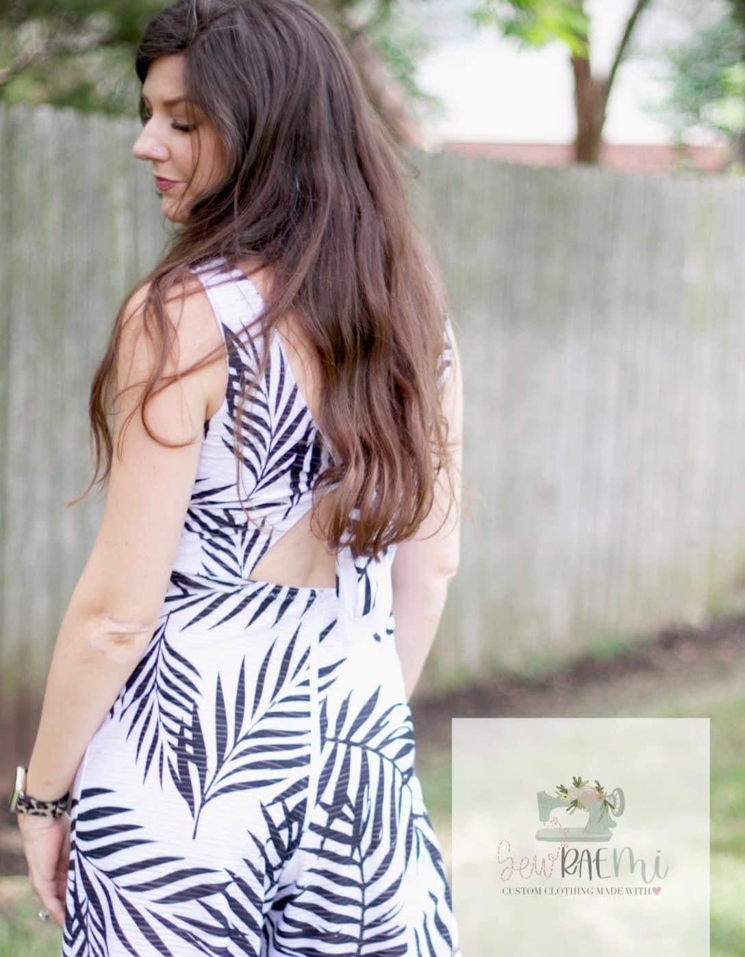 Black Palms, Burnout Jersey Knit. JER-P-108-BLK - Boho Fabrics