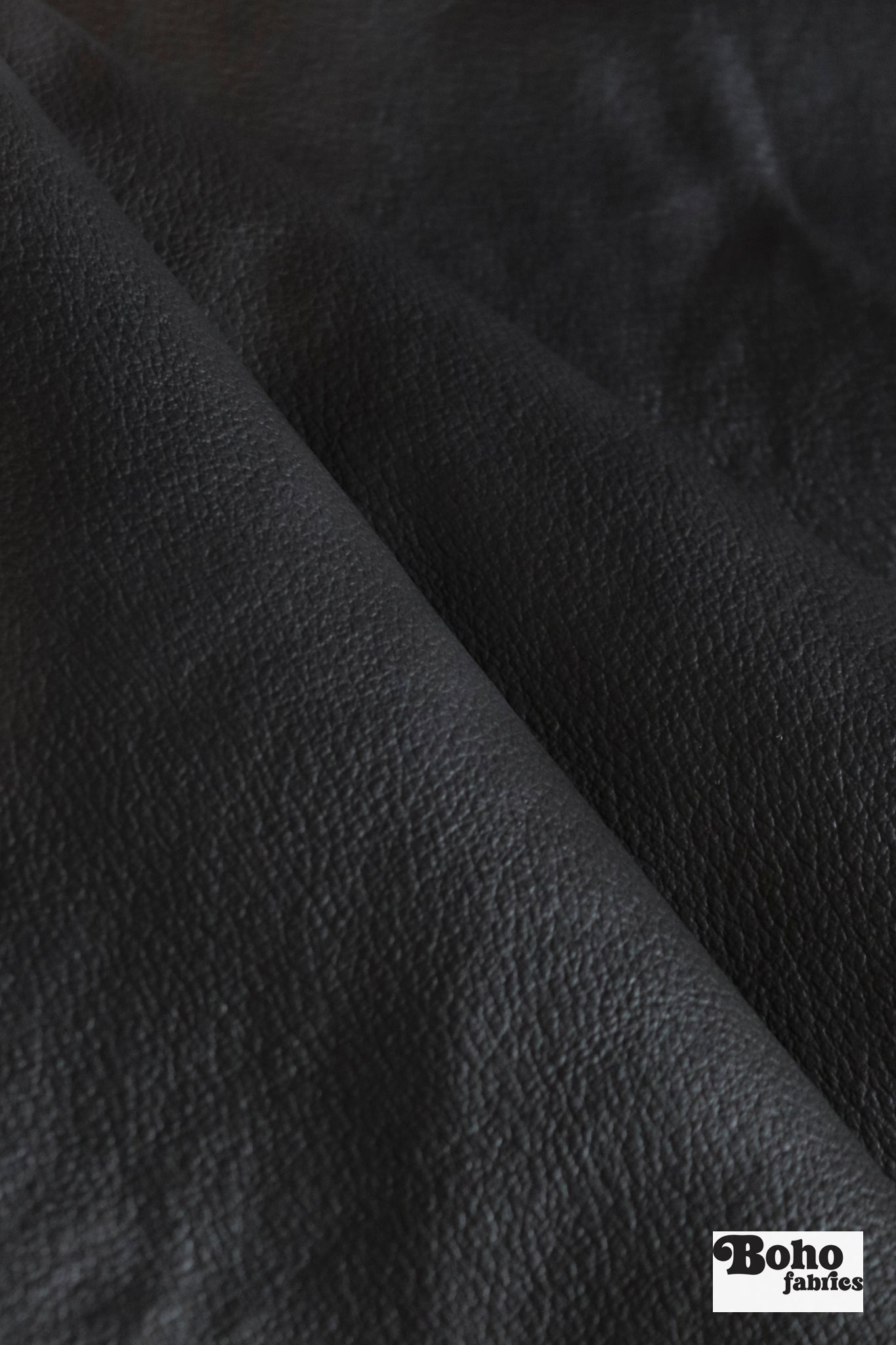 Black Pebble Faux Leather Upholstery Fabric - Boho Fabrics - Home Dec. & Upholstery Fabric