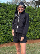 Black, Polartec Power Air. Insulating Performance Knit Fabric - Boho Fabrics - Performance Fabrics