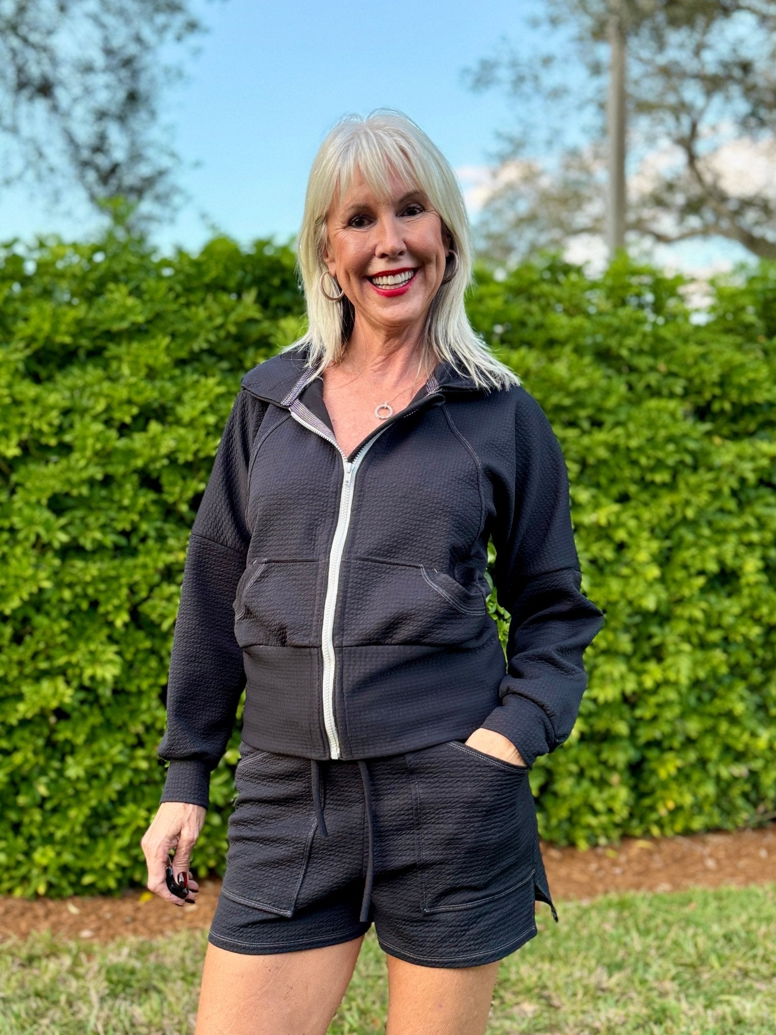 Black, Polartec Power Air. Insulating Performance Knit Fabric - Boho Fabrics - Performance Fabrics