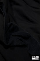Black, Power Stretch Pro Fleece - Backed Performance Fabric - Boho Fabrics - Performance Fabrics