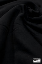 Black, Power Stretch Pro Fleece - Backed Performance Fabric - Boho Fabrics - Performance Fabrics