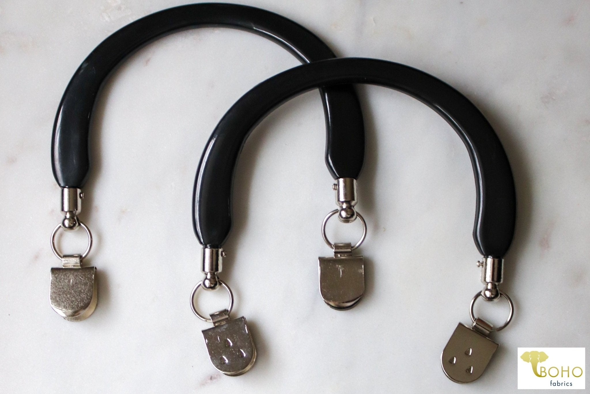 Black Purse Hardware. Sold Per Pair. HW-001 - Boho Fabrics