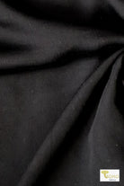 Black, Rayon Challis Woven Solid - Boho Fabrics
