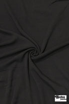 Black, Rayon Crepe Woven Fabric - Boho Fabrics - Crepe, Woven