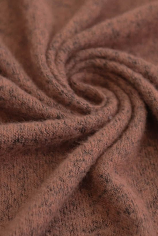 Black & Rust. Brushed Tri Blend Sweater Knit. SWTR-117 - Boho Fabrics