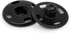 Black Sew on Snaps, Size 4 (15mm). 4 Sets of Snaps - Boho Fabrics - Buttons & Snaps