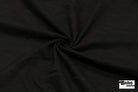 Black Slubbed, Jersey Knit Fabric - Boho Fabrics - Jersey Solid, Knit Fabric