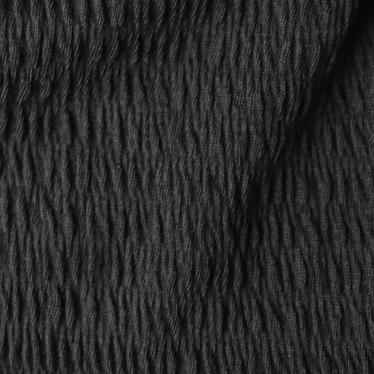 Black Smocked Knit - Boho Fabrics