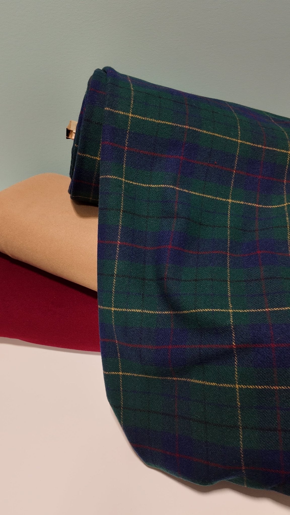 Black Watch Tartan Plaid, Wool Blend Fabric Bundle (CM - WOOL - 202) - Boho Fabrics - Fabric Bundles