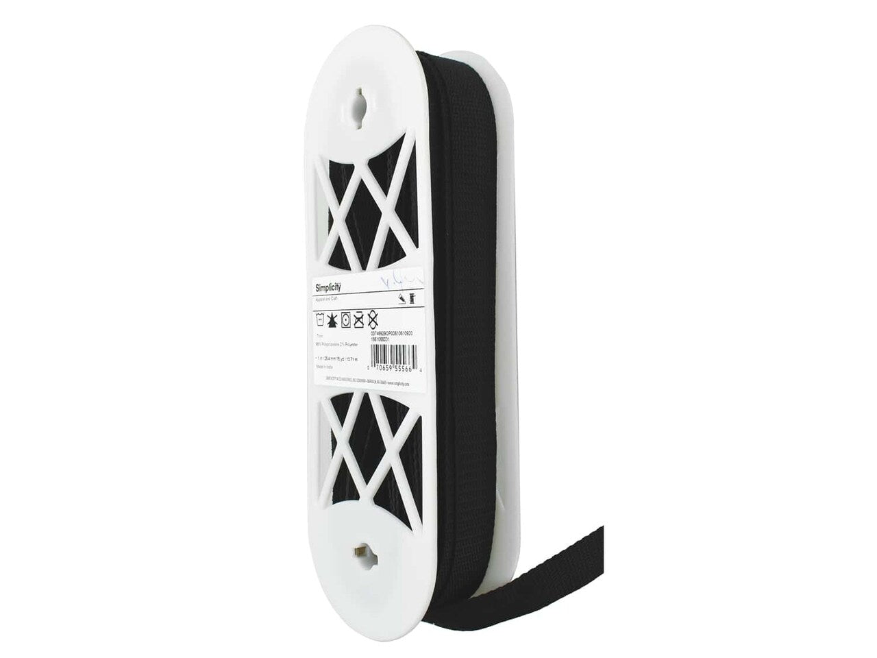 Black Webbing Trim, 2 inch wide, Sold by the Yard. - Boho Fabrics - Trims