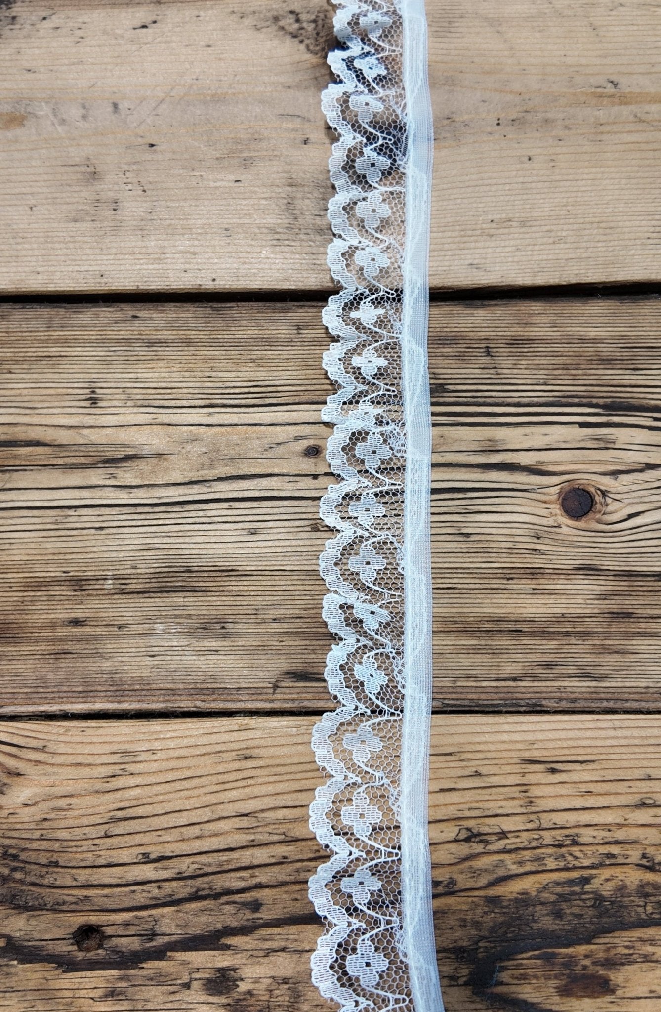 Blanche White Vintage Lace Trim, 1.25” Sold by the Yard (Trim - 101) - Boho Fabrics - Trims