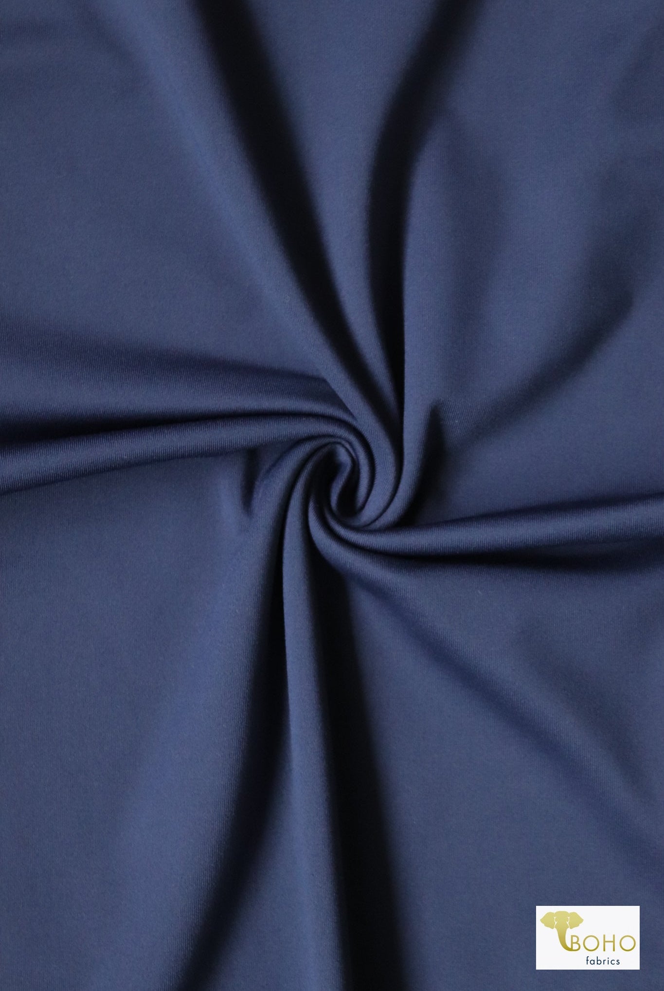 Blue Fleece Back Brushed Poly, Athletic Knit - Boho Fabrics