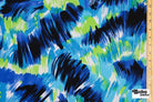 Blue & Green, Brush Strokes Jersey Knit Fabric - Boho Fabrics - Knit Fabric