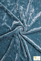 Blue Ice, Stretch Velvet Knit. SV-115 - Boho Fabrics