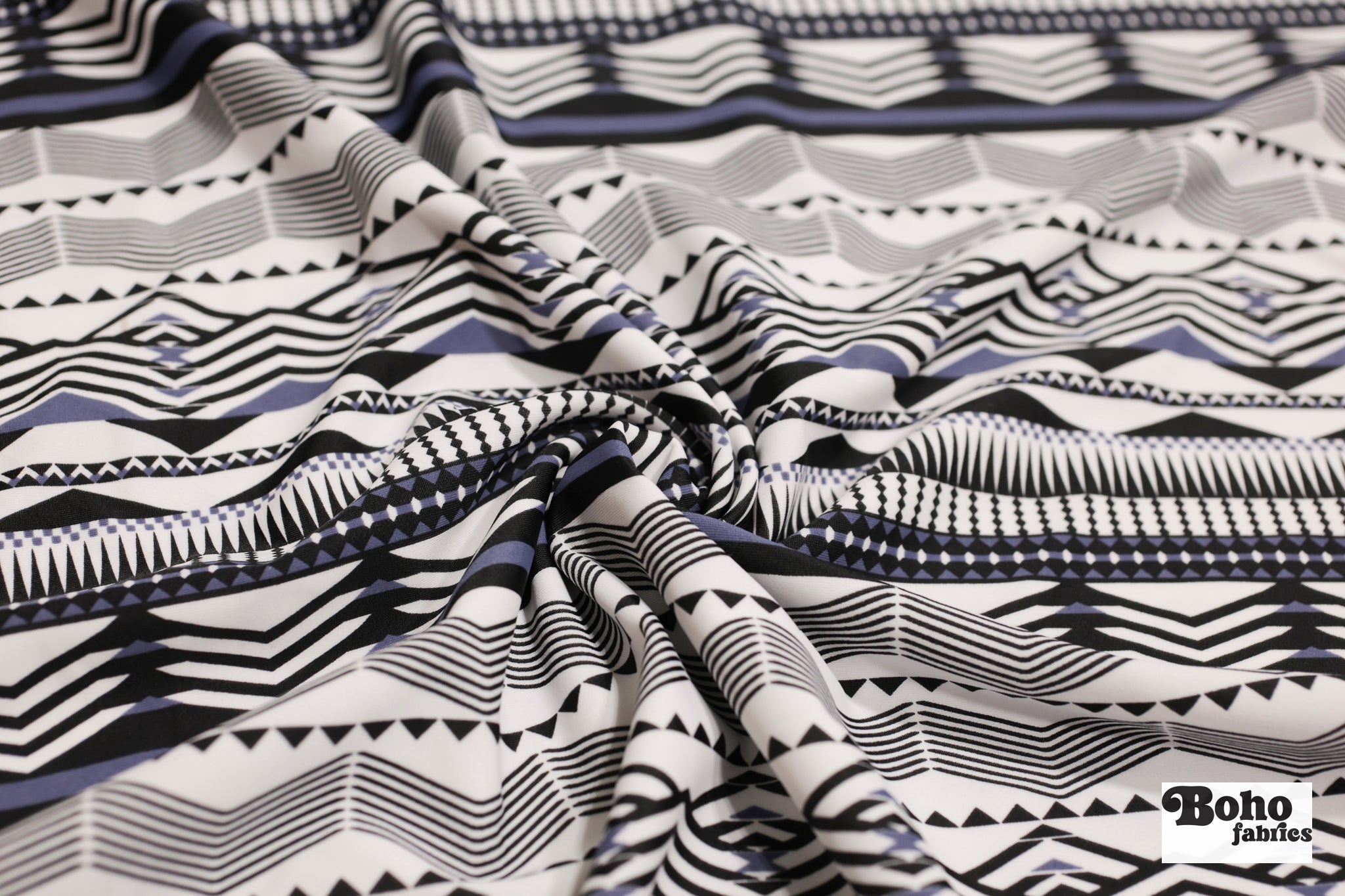 Blue Mesa, Printed Athletic Knit Fabric - Boho Fabrics - Athletic Knit Fabric