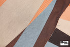 Blue, Orange, Brown, & Cream Geometric Upholstery Woven Fabric - Boho Fabrics - Home Dec. & Upholstery Fabric