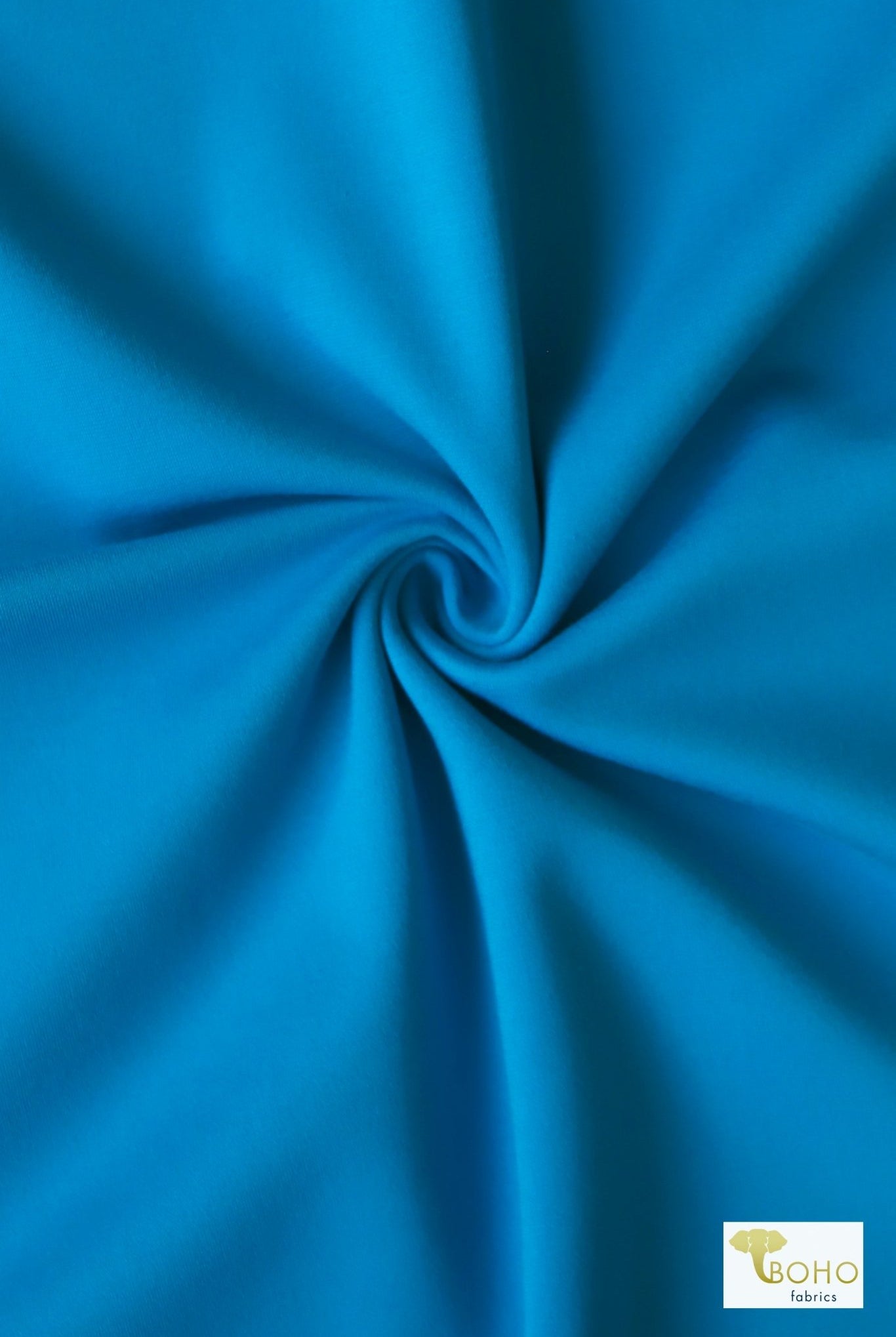 Blue, Ponte Solid, Double Knit - Boho Fabrics