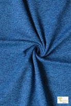 Blue Space Dye, Brushed Athletic Knit - Boho Fabrics