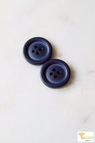 Blue Violet, 4 Hole Buttons. 30L (19mm/ 0.75") Sold per Package of 12. - Boho Fabrics