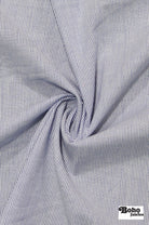 Blue & White Mini Stripes Woven Fabric - Boho Fabrics - Woven Fabric