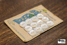 Bluebird Vintage Mother of Pearl Button Card, 1922 Iowa Pearl Button Co. — 12.5mm White Buttons, Illustrated Card - Boho Fabrics - Buttons & Snaps