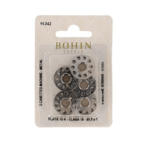 Bohin Steel Bobbins, Class 15 - Boho Fabrics - Sewing Machine Accessories