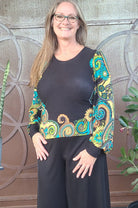 Boho Paisley, Printed Rayon Knit Fabric - Boho Fabrics - Rayon Jersey Prints, Knit Fabric