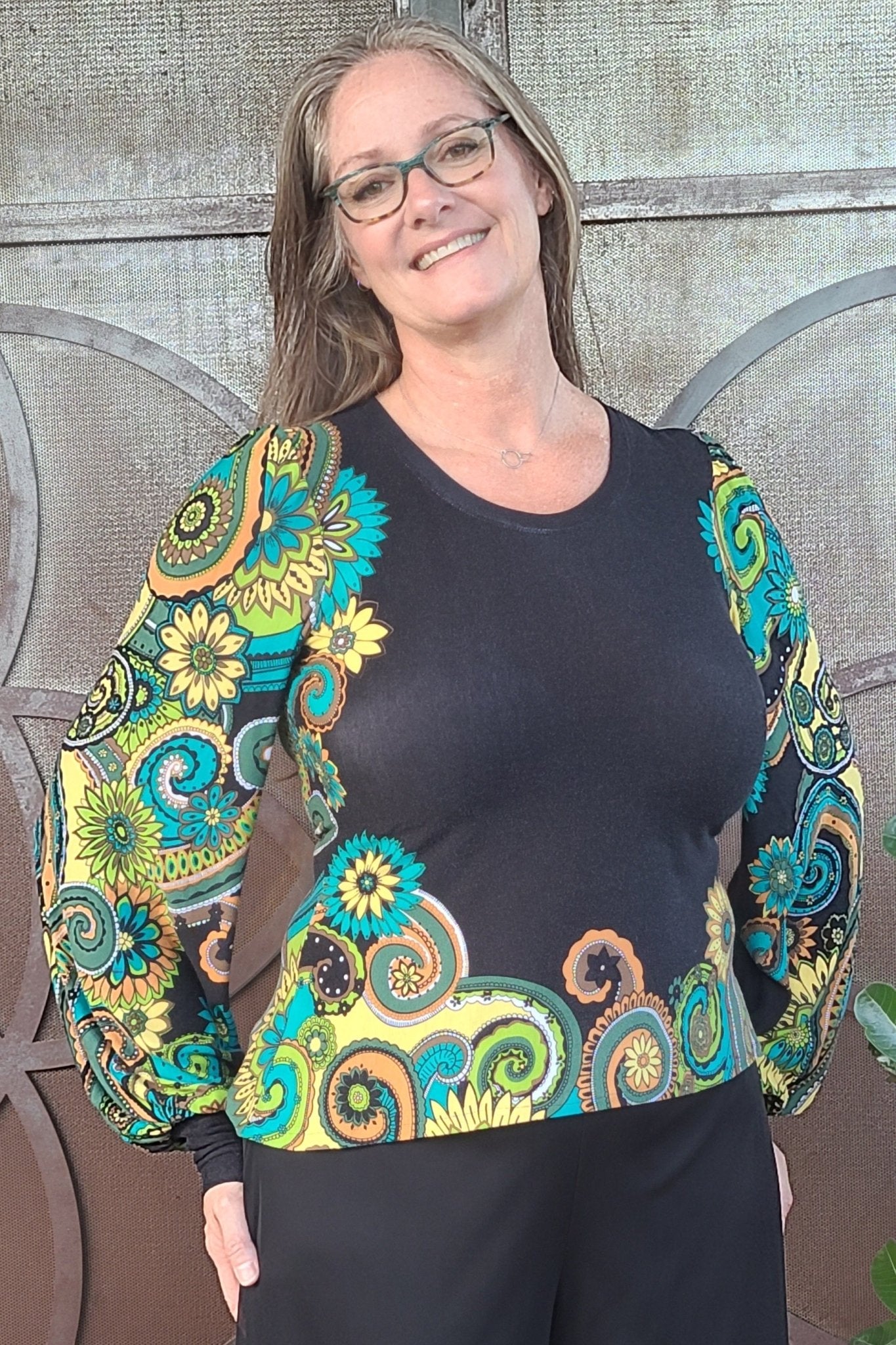 Boho Paisley, Printed Rayon Knit Fabric - Boho Fabrics - Rayon Jersey Prints, Knit Fabric