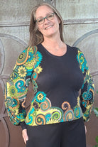 Boho Paisley, Printed Rayon Knit Fabric - Boho Fabrics - Rayon Jersey Prints, Knit Fabric