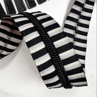 Bold Stripe Zipper Tape with Black Teeth - 3 Yards - Boho Fabrics - Zippers