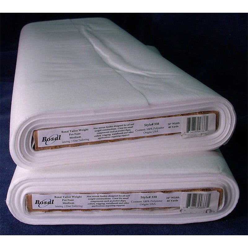 Bosal 338 Taylor Weight, Pro - Fuse, Fusible Stabilizer. 20", Sold by the Yard - Boho Fabrics - Interfacing